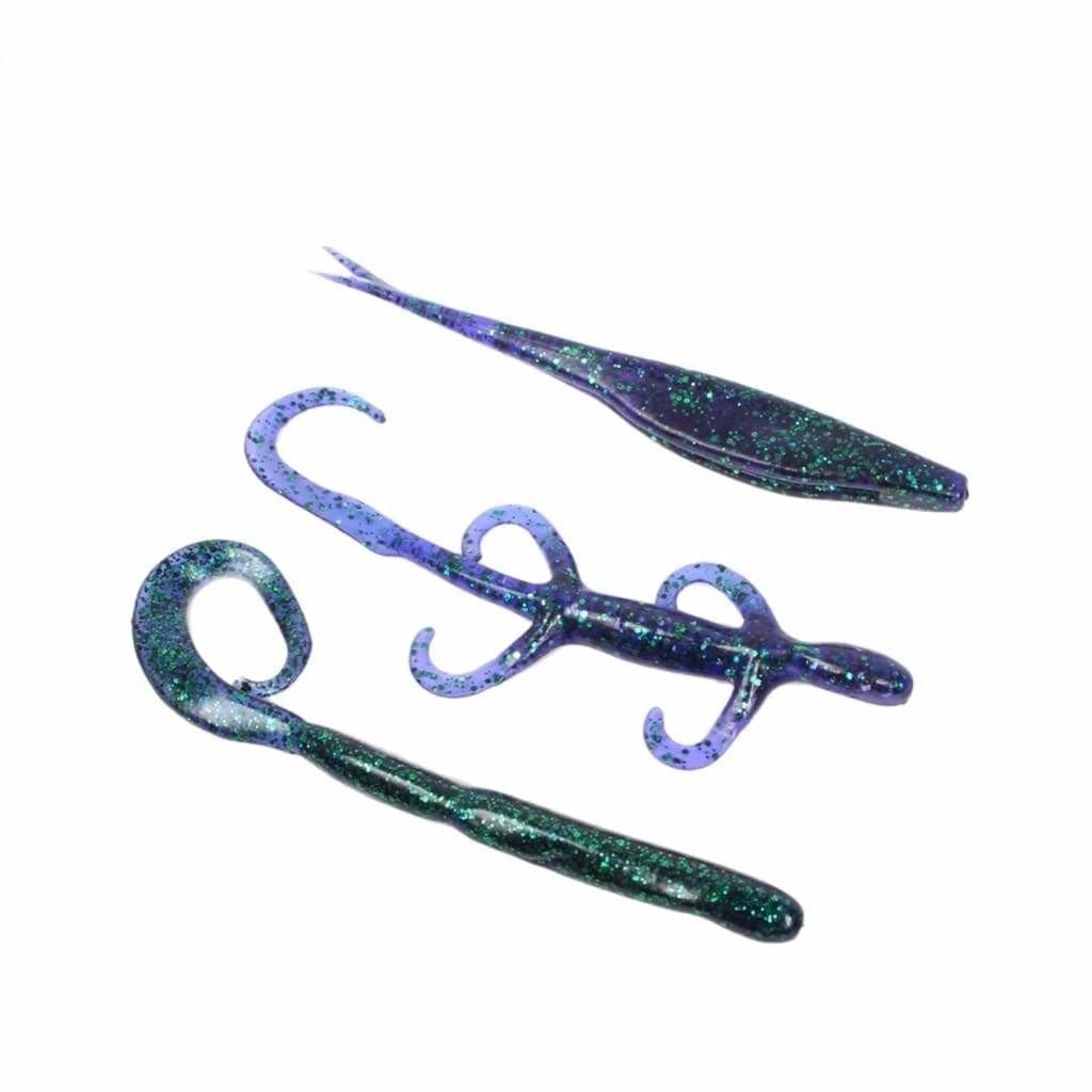 Cull-em Bass Starter Pack - Junebug - Soft Bait Lures (Freshwater)