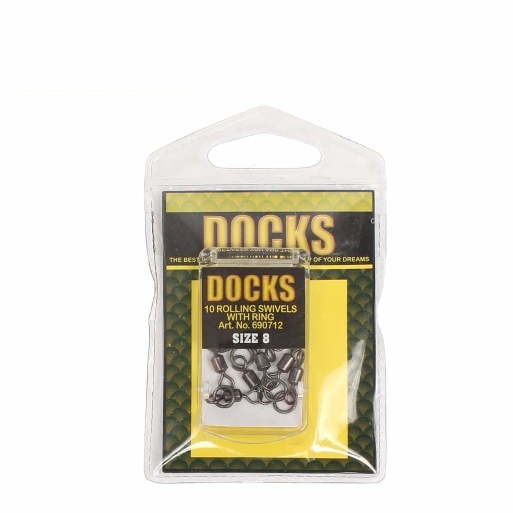 Docks Rolling Swivel #8 w/ Ring - Terminal Tackle (Freshwater)