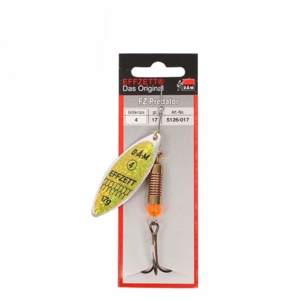 Effzett Predator Yellow Glitter Spinner - 12g - Spinners & Spoons (Freshwater)