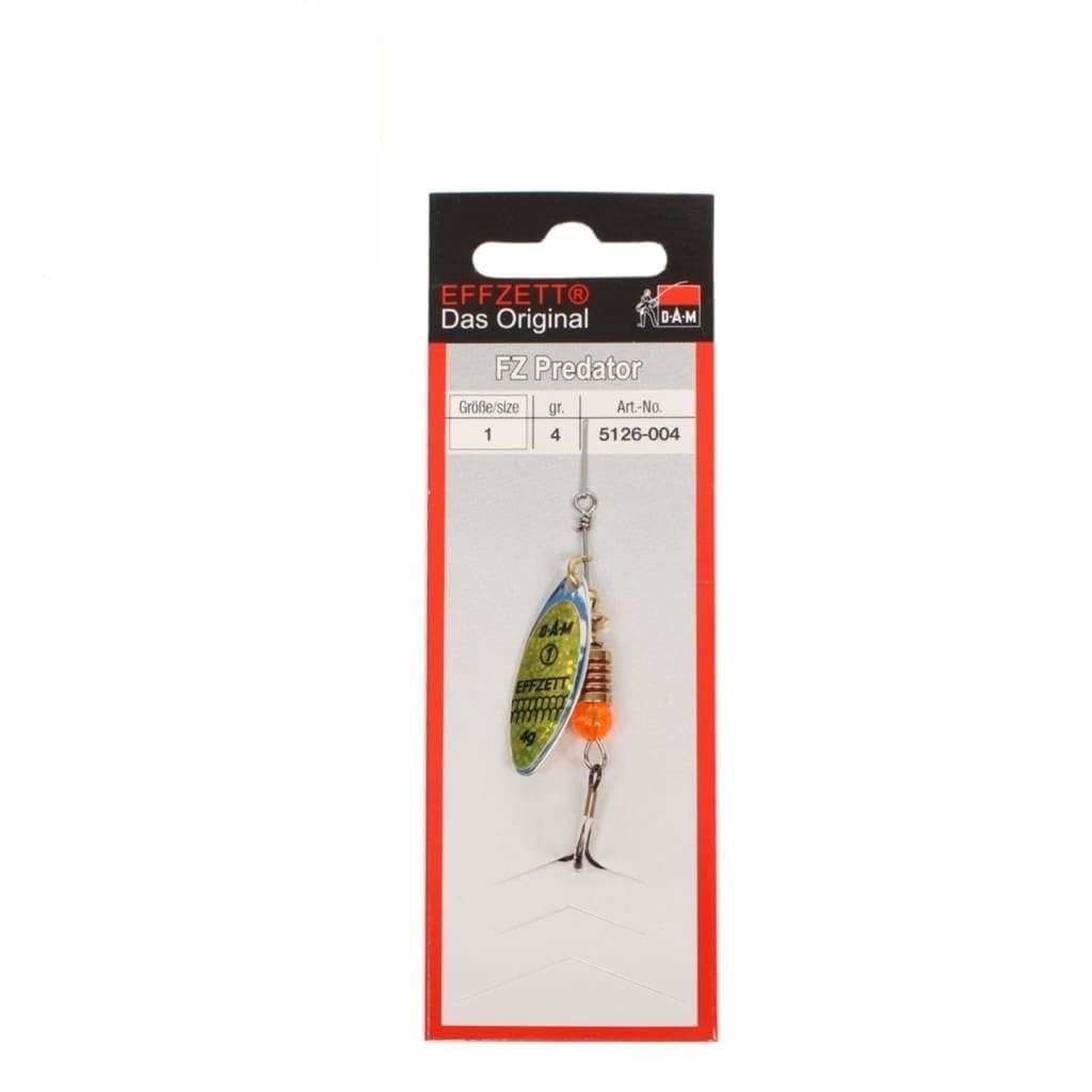 Effzett Predator Yellow Glitter Spinner - 4g - Spinners & Spoons (Freshwater)