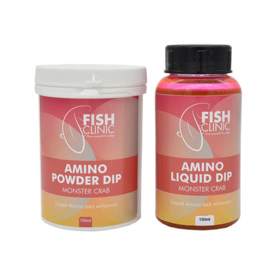Fish Clinic Amino Liquid & Powder Dip - Monster Crab - Carp Baits (Freshwater)