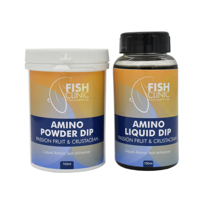 Fish Clinic Amino Liquid & Powder Dip - Passion Fruit & Crustacean - Carp Baits (Freshwater)