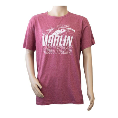 FISHMAN MARLIN MAYHEM T-SHIRT - M / Maroon - Shirts Clothing Apparel