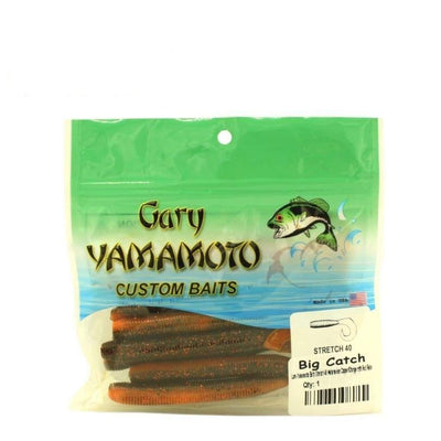 Gary Yamamoto Stretch 40 - Orange With Red Flakes - Soft Bait Lures (Freshwater)