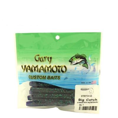 Gary Yamamoto Stretch 40 - Purple With Emerald - Soft Bait Lures (Freshwater)
