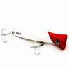 Halco Roosta Popper 135 - White Red Head - Lures (Saltwater)
