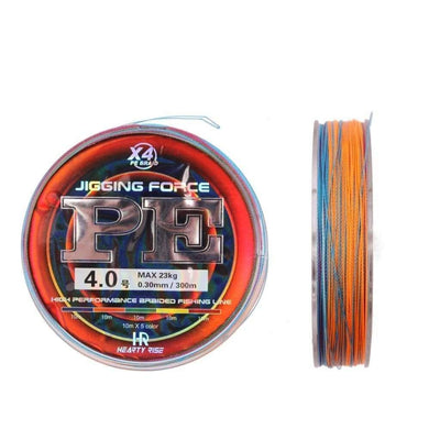 Hearty Rise Jigging Force Braid 4X - 50lb - 0.40mm PE 4 (Max 23kg) - Braided Line Line & Leader (Saltwater)