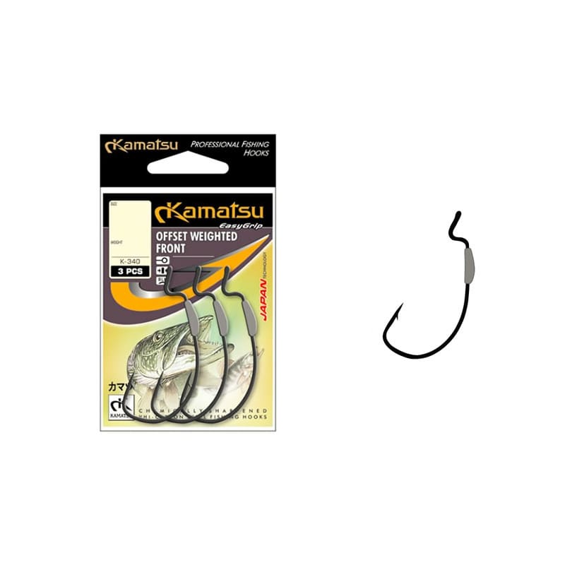Kamatsu Offset Weighted Hook - Hooks Terminal Tackle (Freshwater)