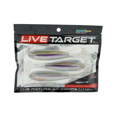 LiveTarget Slow-Roll Shiner - Silver/Purple - Soft Baits Lures (Freshwater)