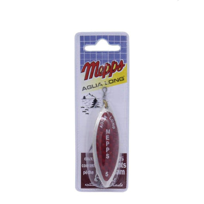Mepps Aglia Long Spinner #5 - Silver / Red - Spinners & Spoons (Freshwater)