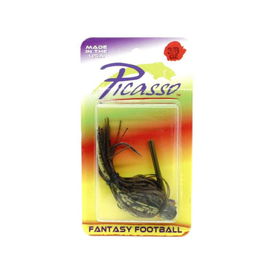 Picasso Lures Fantasy Football Jig 3/8oz - Green/Chartreuse/Tiger - Lures (Freshwater)