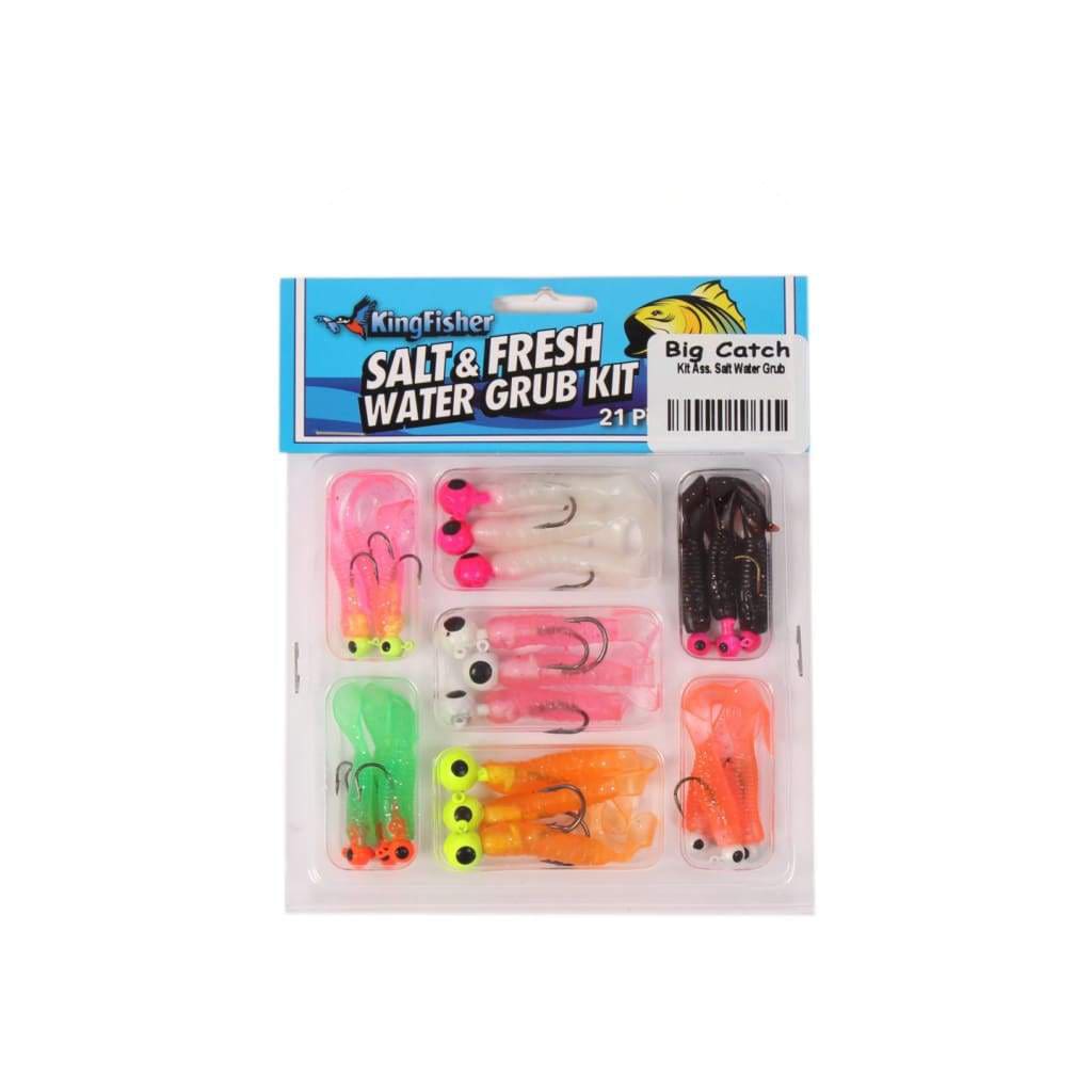 Salt & Fresh Water Grub Kit - Soft Baits Lures (Saltwater)