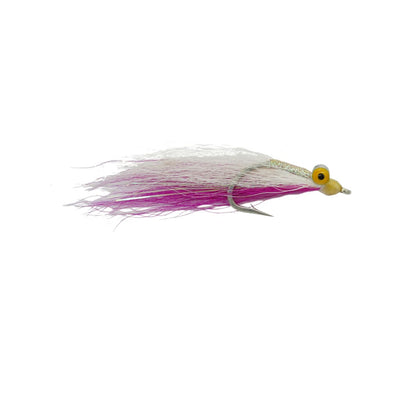 SciFlies Bucktail Clouser - White Pink - Fresh Dries Flies (Fly Fishing)