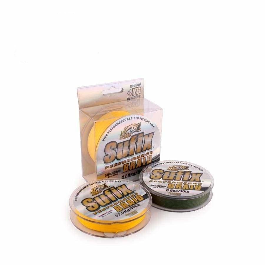 Sufix Performance Braid - 15lb/6.8kg / Yellow / 300yds - Braided Line Line & Leader (Saltwater)
