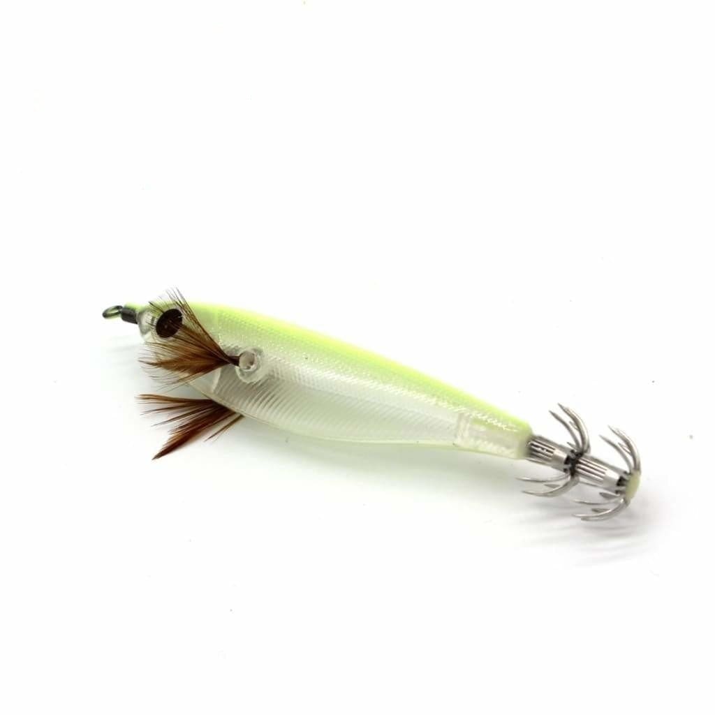 Toto Shaped Chokka Jig - Yellow Transparent - Jig Lures (Saltwater)