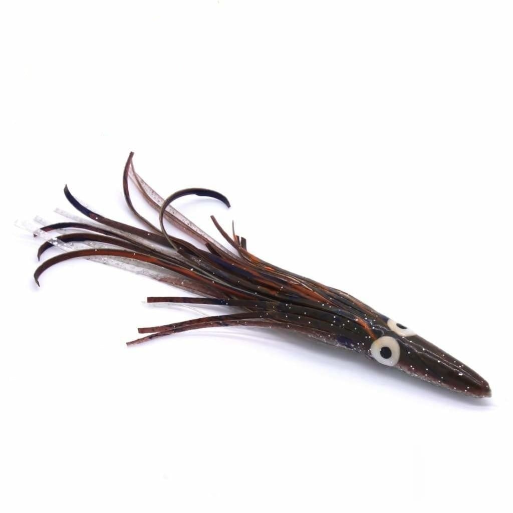 Tuna Runner 85gram - brown/silver blue and orange splotches - Soft Baits Lures (Saltwater)