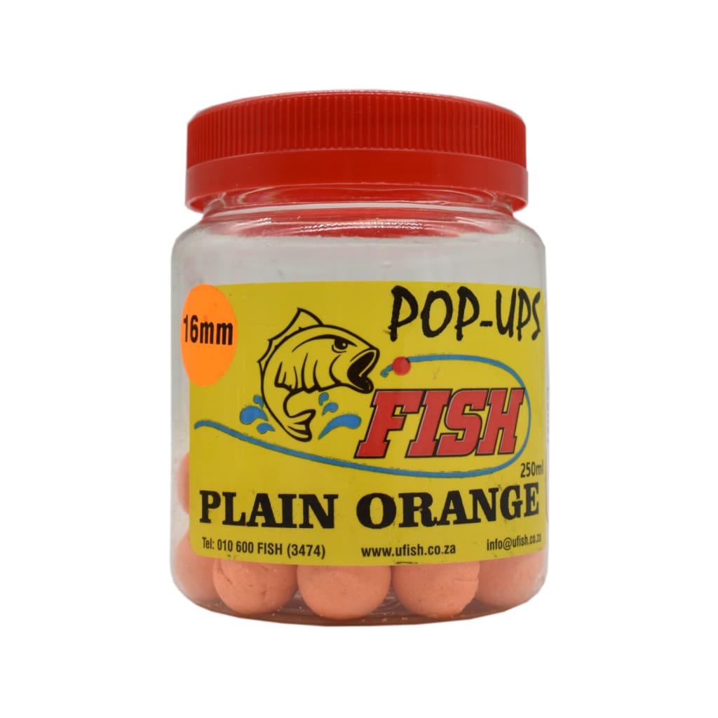 UFish Pop-Ups 16mm - Plain Orange - Carp Baits (Freshwater)