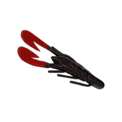 ZOOM Ultravibe Super Craw Soft Baits - Black Red Red Craw - Soft Bait Lures (Freshwater)
